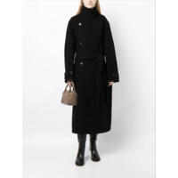 WRAP COAT BLACK
