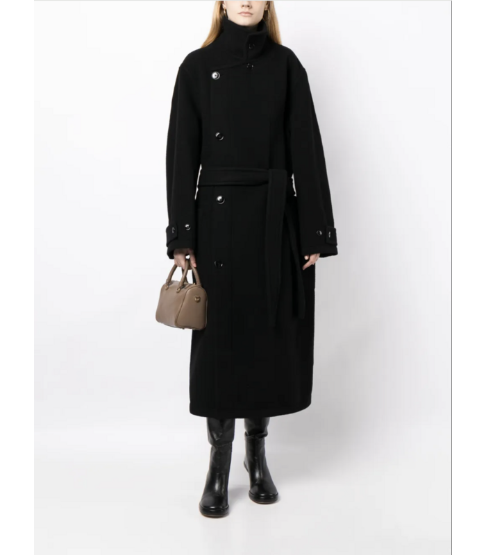 WRAP COAT BLACK
