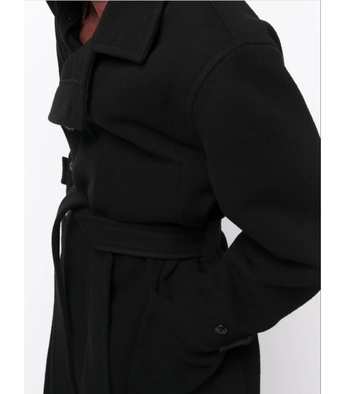 WRAP COAT BLACK