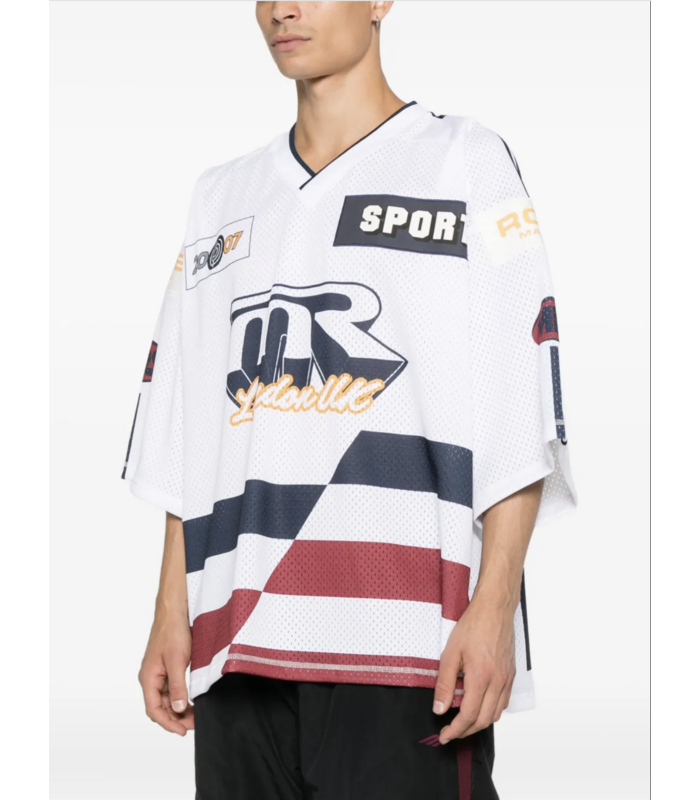 OVERSIZED HOCKEY TOP WHITE NAVY