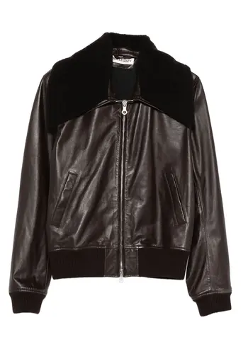 OUR LEGACY pharos bomber umber brown fluid calfskin OUR LEGACY pharos bomber umber brown fluid calfskin