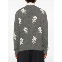 LONG SLEEVE V NECK CARDIGAN GREY