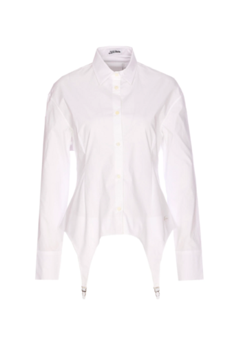 JEAN-PAUL GAULTIER porte jarretelles shirt white JEAN-PAUL GAULTIER porte jarretelles shirt white