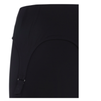 VISCOSE JERSEY LONG SKIRT WITH LINGERIE GARTER DARK NAVY
