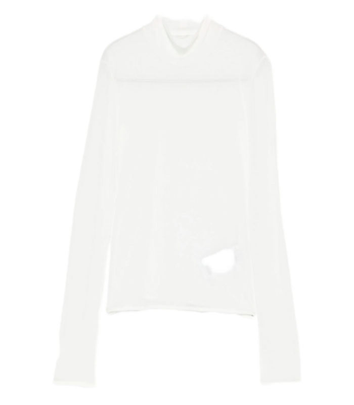 TOP HIGH NECK LONG SLEEVE WHITE