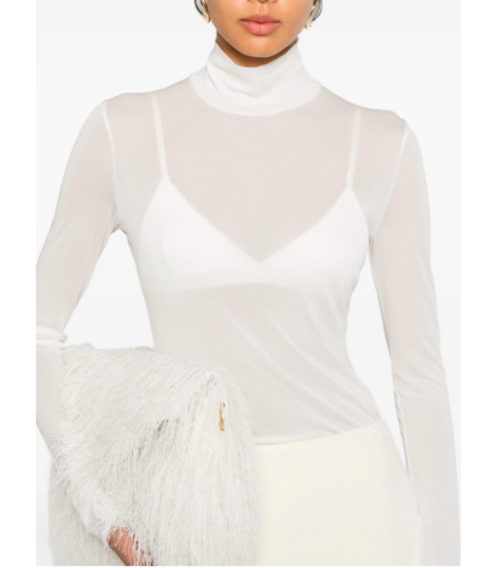 TOP HIGH NECK LONG SLEEVE WHITE