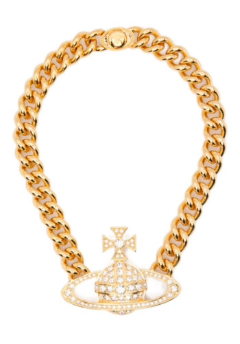 VIVIENNE WESTWOOD neysa chain necklace gold white VIVIENNE WESTWOOD neysa chain necklace gold white