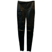 GONNA IN PELLE SLICED SKIRT BLACK