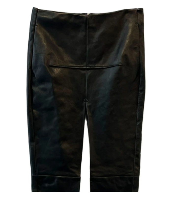 GONNA IN PELLE SLICED SKIRT BLACK