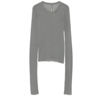 CROPPED RIB LS T WASHED INDIGO