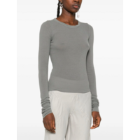 CROPPED RIB LS T WASHED INDIGO