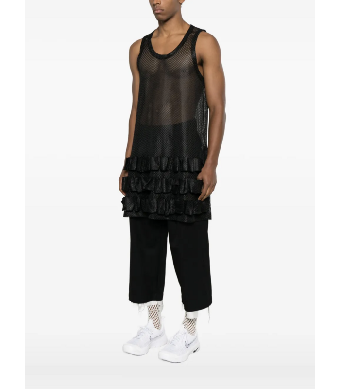 ruffle tanktop black