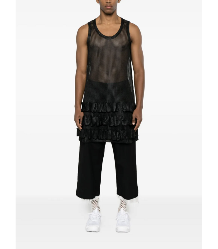 ruffle tanktop black