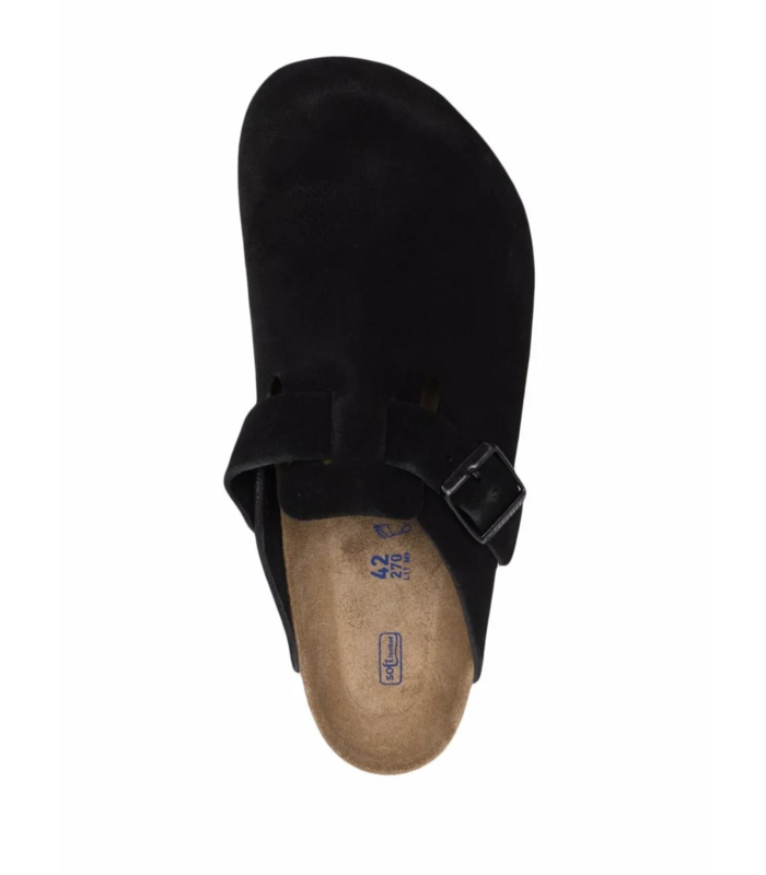 BOSTON SOFT FOOTBED SUEDE LEATHER BLACK