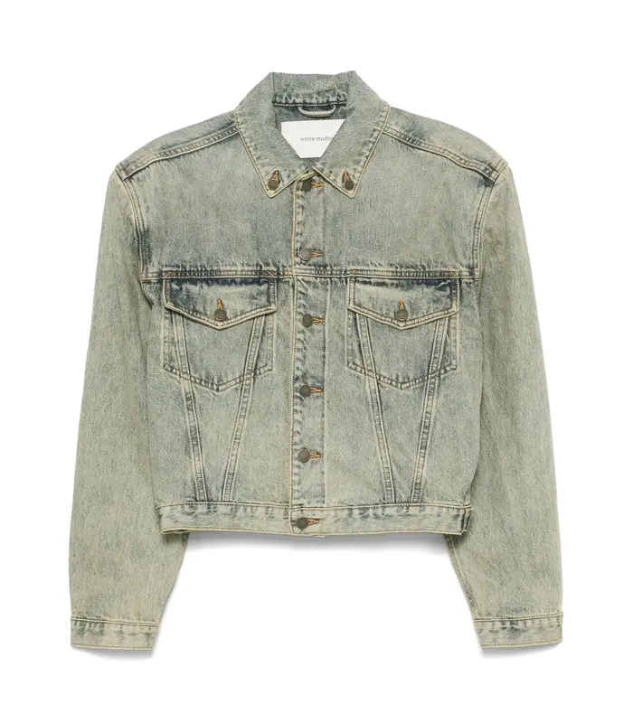 SHRUNKEN DENIM JACKET SURFACE WAVE