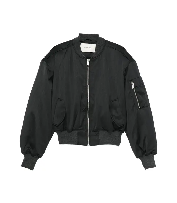 CROPPED BROAD BOMBER SUITING GREY