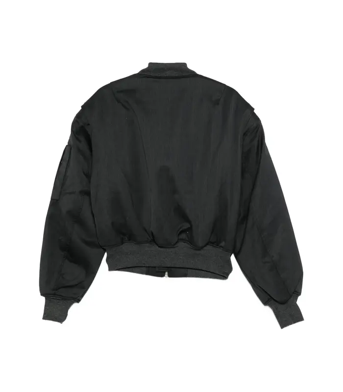 CROPPED BROAD BOMBER SUITING GREY