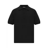 SHORT SLEEVE KNIT POLO BLACK
