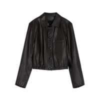 SOFT LEATHER BLOUSON BLACK CHERRY