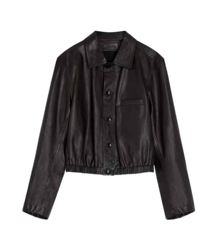 SOFT LEATHER BLOUSON BLACK CHERRY