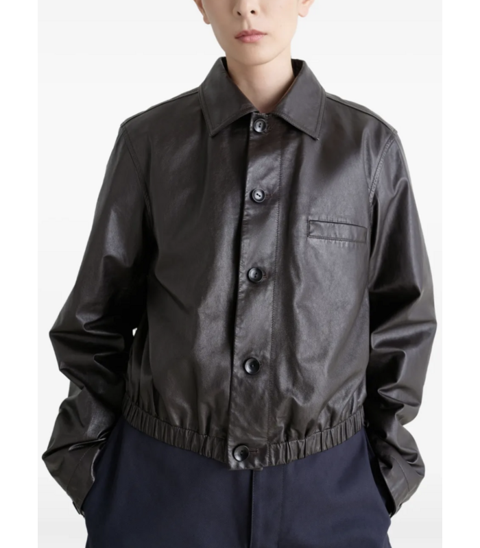 SOFT LEATHER BLOUSON BLACK CHERRY