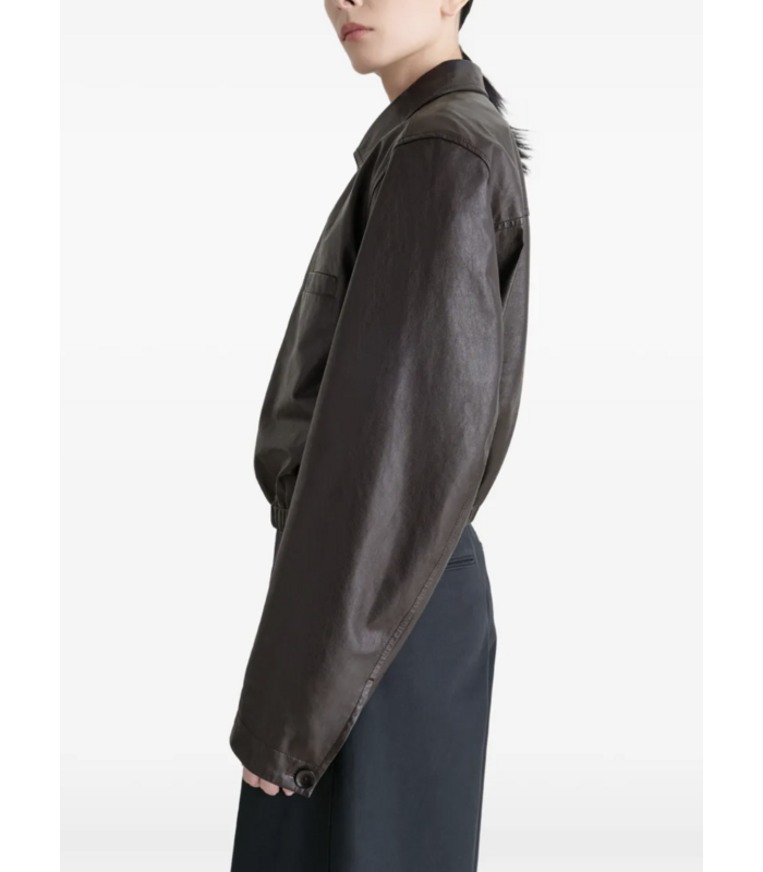 SOFT LEATHER BLOUSON BLACK CHERRY