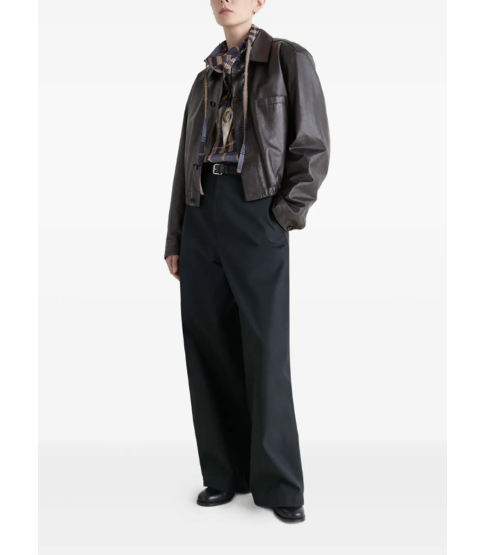 SOFT LEATHER BLOUSON BLACK CHERRY