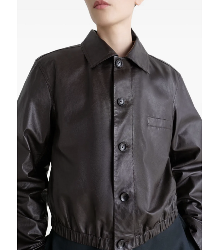 SOFT LEATHER BLOUSON BLACK CHERRY