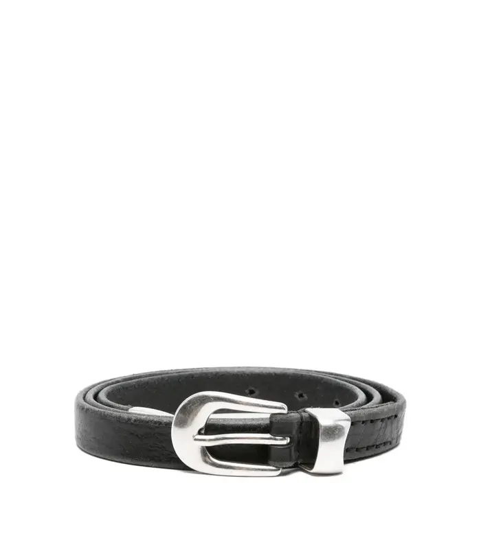 2 CM BELT BLACK LEATHER