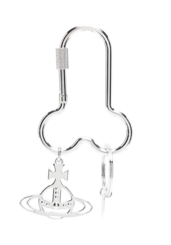 VIVIENNE WESTWOOD penis carabiner keyring silver VIVIENNE WESTWOOD penis carabiner keyring silver