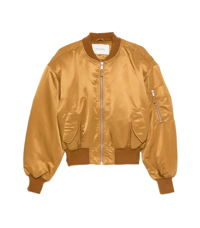 CROPPED BROAD BOMBER SPICED YELLOW