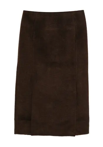 ENTIRE STUDIOS tailored midi skirt brown