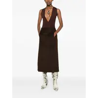 TAILORED MIDI SKIRT BROWN