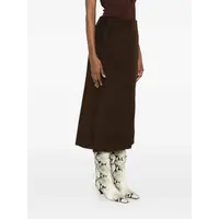 TAILORED MIDI SKIRT BROWN