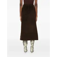 TAILORED MIDI SKIRT BROWN