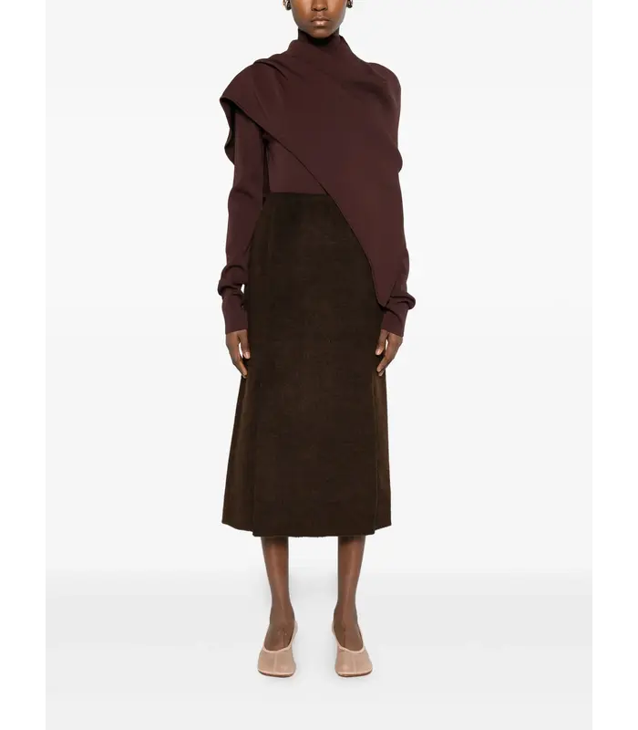 WRAP SWEATER BURGUNDY