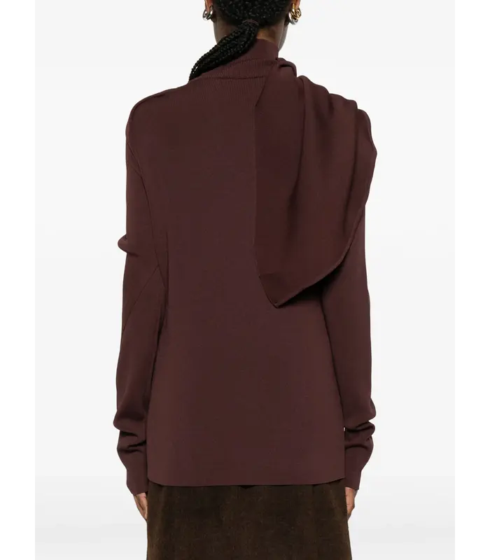 WRAP SWEATER BURGUNDY