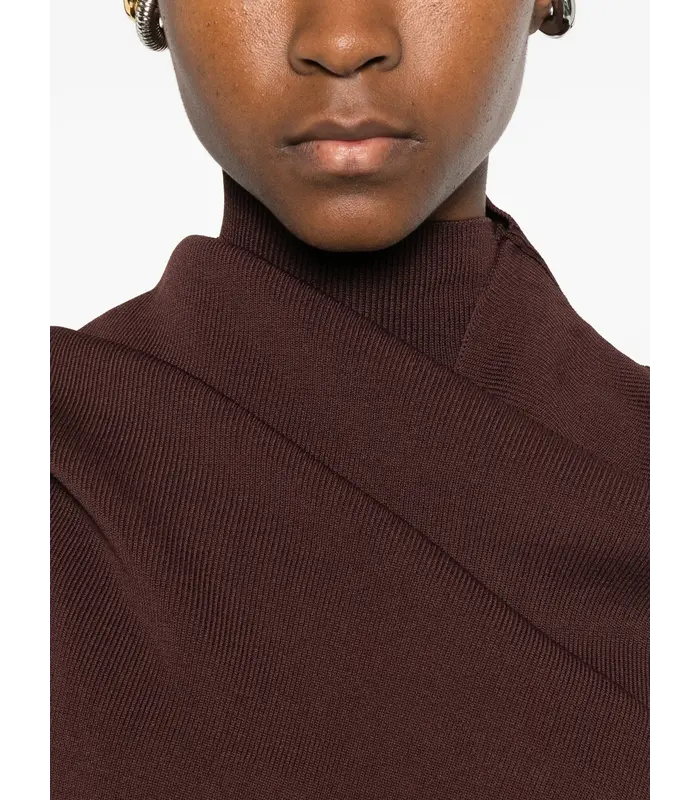 WRAP SWEATER BURGUNDY