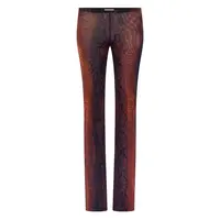 MESH TROUSER PRINTED PYTHON BROWN/BLACK