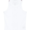 JEAN-PAUL GAULTIER TANK TOP WITH OVERALL ENGRAVED WHITE