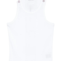 TANK TOP WITH OVERALL ENGRAVED WHITE