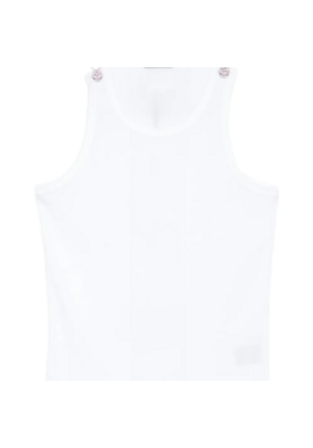 JEAN-PAUL GAULTIER tank top with overall engraved white