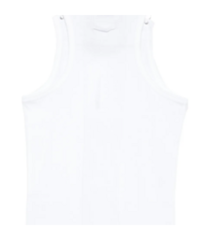 TANK TOP WITH OVERALL ENGRAVED WHITE