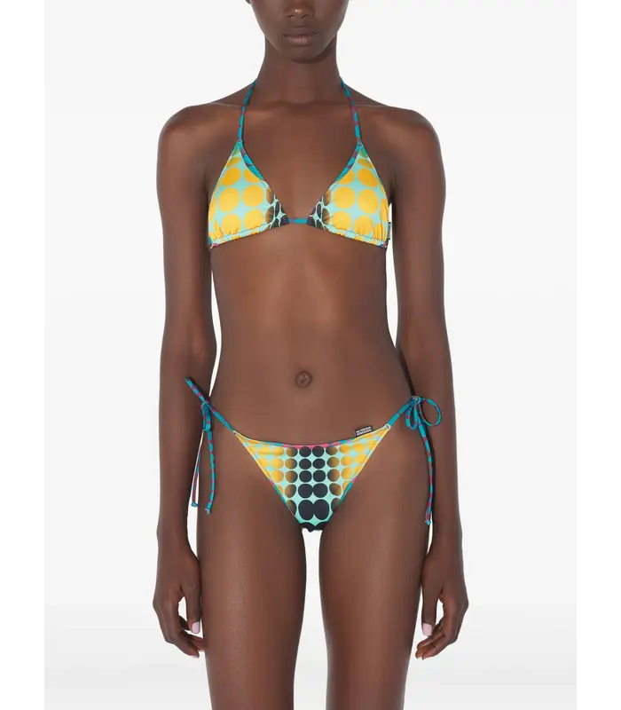 RE-EDITION BIKINI SET PRINTED VASARELY BLUE/PURPLE/YELLOW