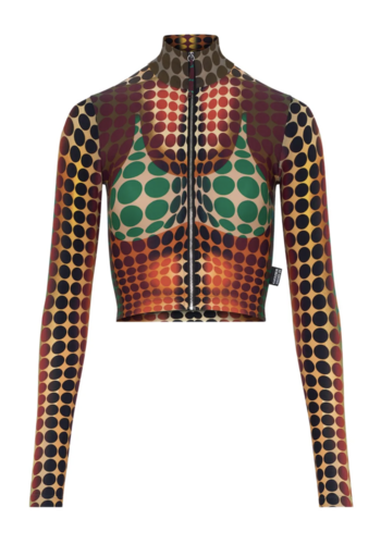 JEAN-PAUL GAULTIER re-edition top high neck with ls orange