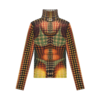 JEAN-PAUL GAULTIER RE-EDITION HIGH NECK WITH LONG SLEEVES ORANGE/BLUE/BROWN