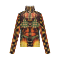 RE-EDITION HIGH NECK WITH LONG SLEEVES ORANGE/BLUE/BROWN