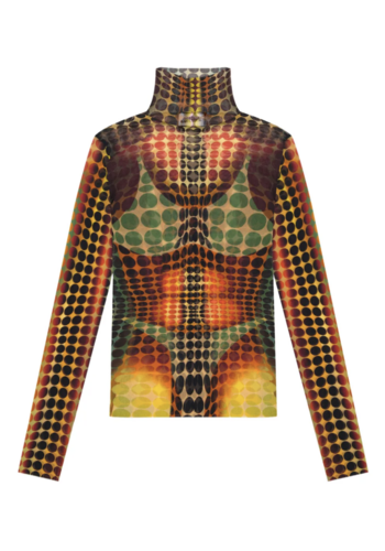 JEAN-PAUL GAULTIER re-edition high neck with long sleeves orange