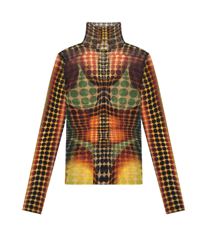 RE-EDITION HIGH NECK WITH LONG SLEEVES ORANGE/BLUE/BROWN