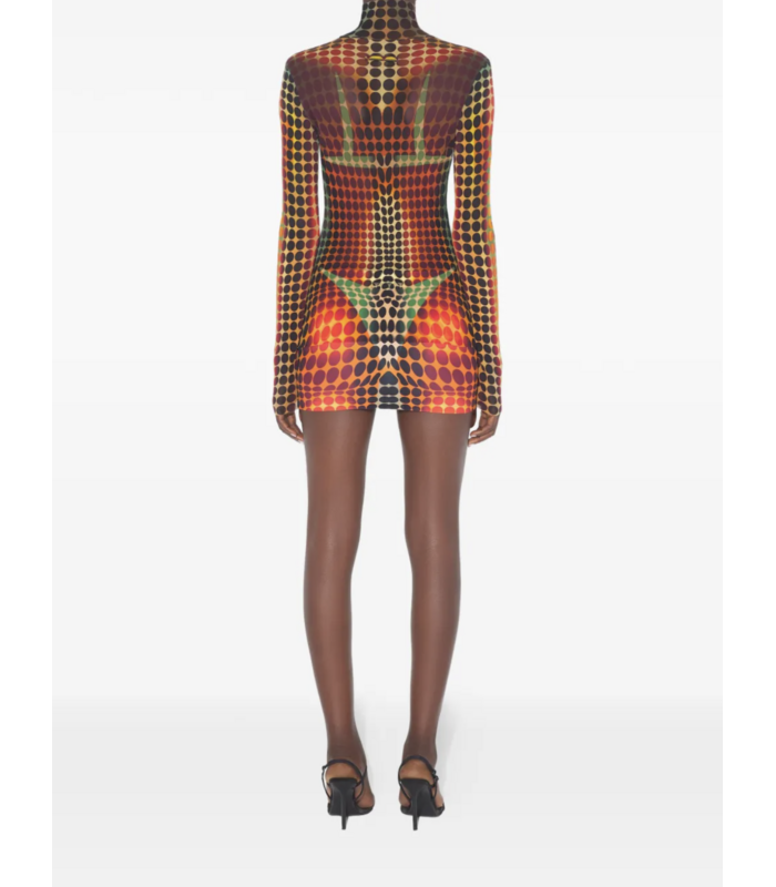 RE-EDITION HIGH NECK WITH LONG SLEEVES ORANGE/BLUE/BROWN